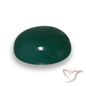 Ágata verde escuro Natural 59.91ct, Corte Oval, Translúcido