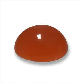 Ágata vermelho natural 4,98ct, corte oval, translúcido