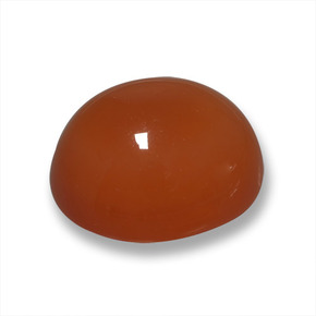 Ágata vermelho natural 6,25ct, corte oval, translúcido