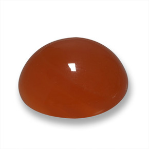 Ágata vermelho natural 5,99ct, corte oval, translúcido