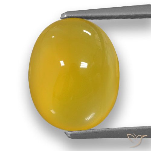 4.67ct Natural Mel amarelo Ágata, oval, Translúcido