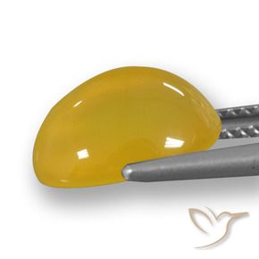 Ágata Mel amarelo Natural 4.67ct, oval, Translúcido