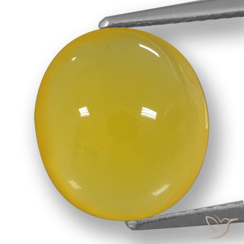 5.86ct Natural ouro amarelado Ágata, oval, Translúcido