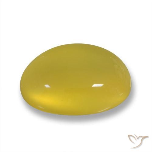 Ágata amarelo médio Natural 3.48ct, oval, Translúcido