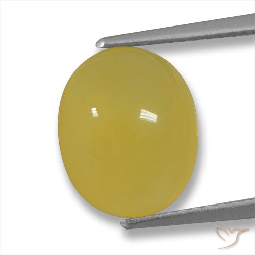 3.73ct Natural Mel amarelo Ágata, oval, Translúcido