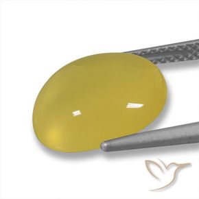 Ágata amarelo médio Natural 5.14ct, oval, Translúcido