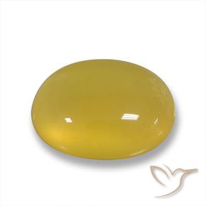 Ágata amarelo médio Natural 4.22ct, oval, Translúcido