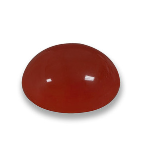 Ágata vermelho natural 5,87ct, corte oval, translúcido