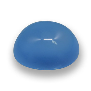 Ágata azul natural 12,22ct, corte oval, translúcido