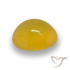 Ágata Amarelo escuro Natural 6.00ct, Corte Oval, Translúcido