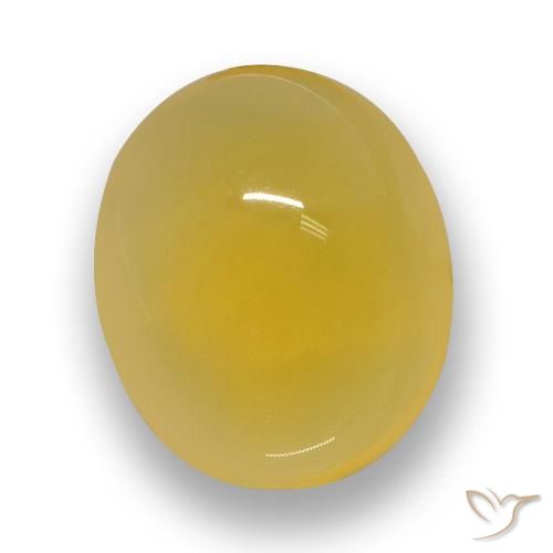4.47ct Natural Mel amarelo Ágata, oval, Translúcido