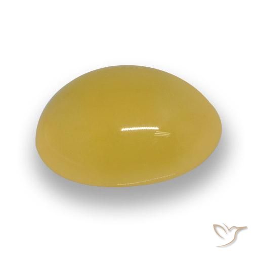 Ágata Mel amarelo Natural 4.47ct, oval, Translúcido