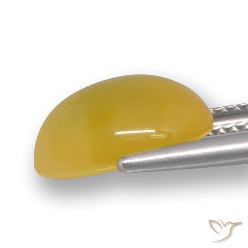 Ágata Mel amarelo Natural 4.47ct, oval, Translúcido