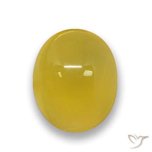 3.84ct Natural Mel amarelo Ágata, oval, Translúcido