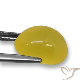Ágata Mel amarelo Natural 3.84ct, oval, Translúcido