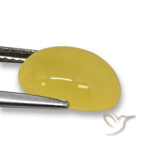 Ágata amarelo médio Natural 3.66ct, oval, Translúcido