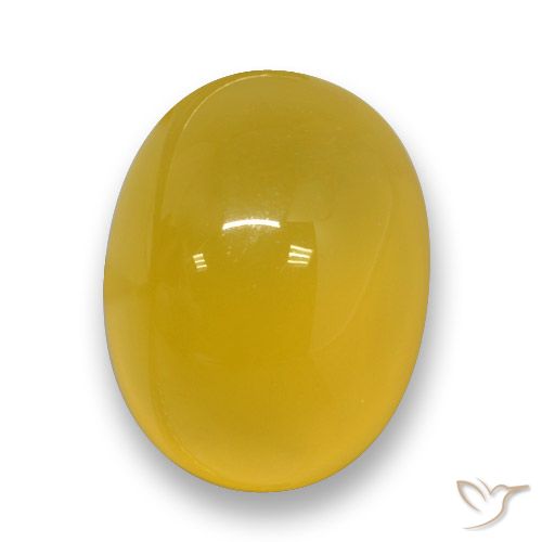Ágata Amarelo escuro Natural 5.49ct, Corte Oval, Translúcido