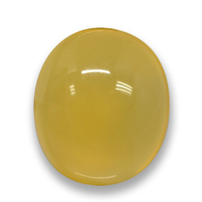 Ágata amarelo natural 2,98ct, corte oval, translúcido