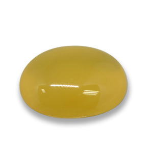 Ágata amarelo natural 2,98ct, corte oval, translúcido