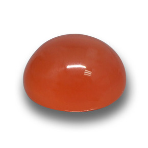 Ágata vermelho natural 5,61ct, corte oval, translúcido