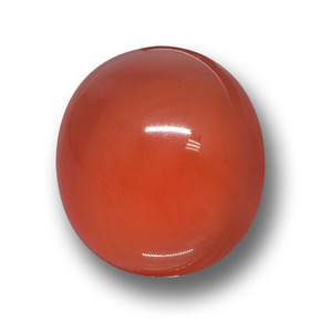 Ágata Laranja Natural 5.38ct, Corte Oval, Translúcido
