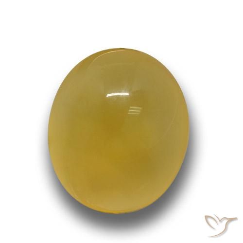 3.38ct Natural Amarelo escuro Ágata, oval, Translúcido