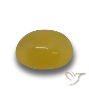 Ágata Amarelo escuro Natural 5.23ct, oval, Translúcido