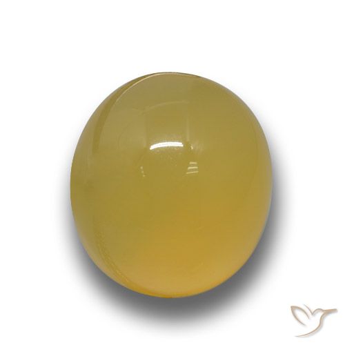 3.84ct Natural Mel amarelo Ágata, oval, Translúcido