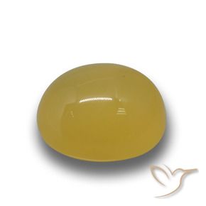 Ágata Mel amarelo Natural 3.84ct, oval, Translúcido