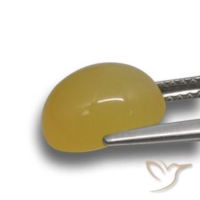 Ágata Mel amarelo Natural 3.84ct, oval, Translúcido