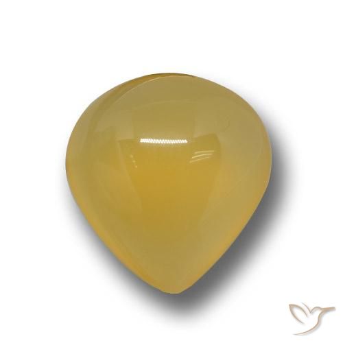 4.50ct Natural Dourado-Laranja Ágata, Formato de pêra, Translúcido