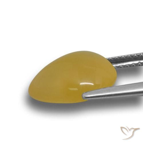 Ágata Dourado-Laranja Natural 4.50ct, Formato de pêra, Translúcido
