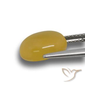 Ágata Amarelo escuro Natural 4.43ct, oval, Translúcido