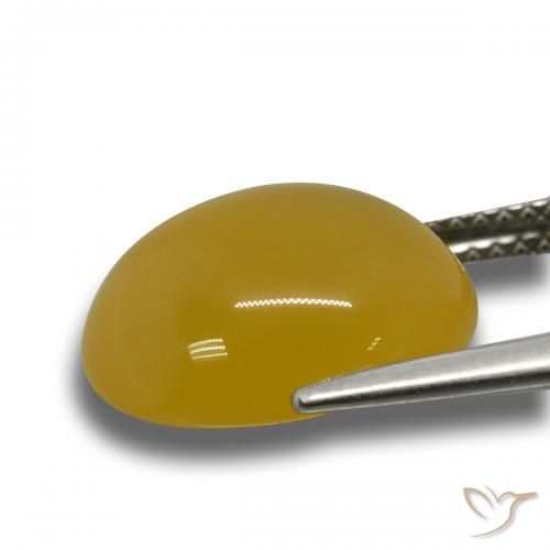 Ágata Dourado-Laranja Natural 7.28ct, oval, Translúcido