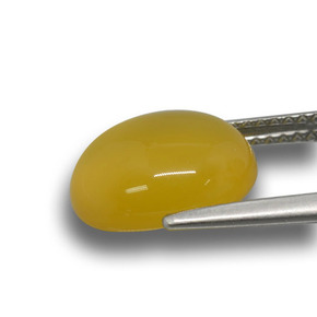 Ágata Dourado-Laranja Natural 3.76ct, Corte Oval, Translúcido