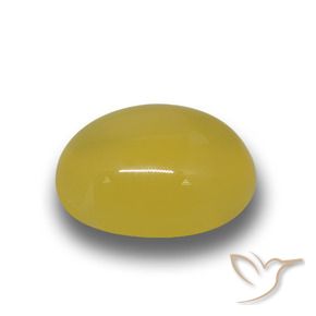 Ágata Amarelo claro médio Natural 4.38ct, oval, Translúcido