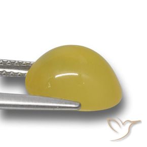 Ágata Amarelo claro médio Natural 4.00ct, oval, Translúcido