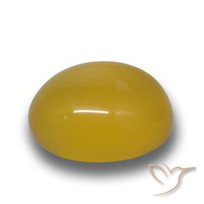 Ágata Mel amarelo Natural 4.40ct, oval, Translúcido