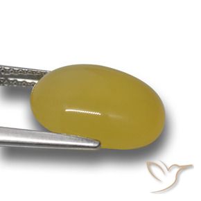 Ágata amarelo médio Natural 5.07ct, oval, Translúcido