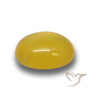 Ágata Amarelo escuro Natural 4.28ct, oval, Translúcido