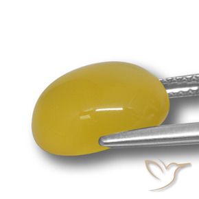 Ágata Amarelo escuro Natural 5.57ct, oval, Translúcido