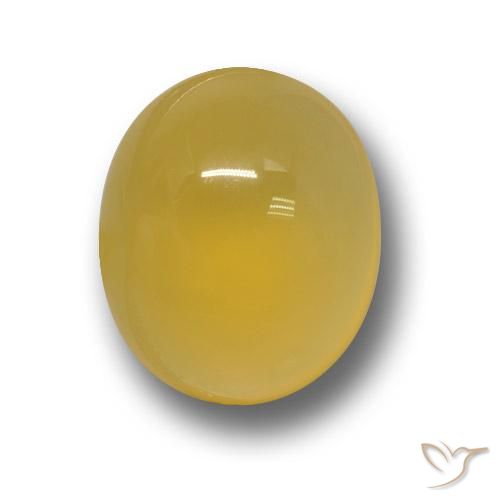 3.96ct Natural Mel amarelo Ágata, oval, Translúcido