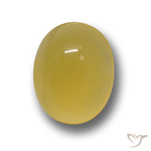 3.84ct Natural Mel amarelo Ágata, oval, Translúcido