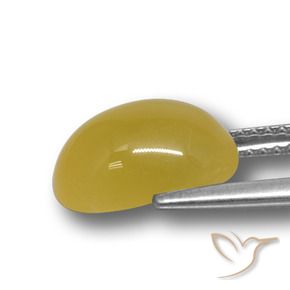 Ágata Mel amarelo Natural 3.84ct, oval, Translúcido
