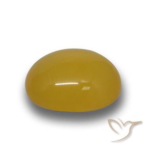 Ágata amarelo rico Natural 4.23ct, oval, Translúcido