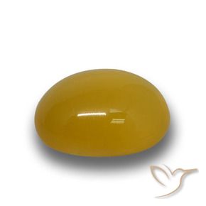 Ágata Amarelo escuro Natural 4.47ct, oval, Translúcido