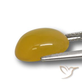Ágata Amarelo escuro Natural 4.47ct, oval, Translúcido