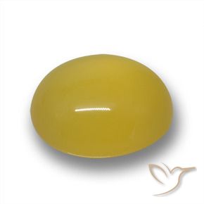 Ágata amarelo médio Natural 6.56ct, oval, Translúcido