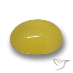 Ágata amarelo natural 4,24ct, corte oval, translúcido