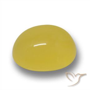Ágata amarelo médio Natural 4.03ct, oval, Translúcido